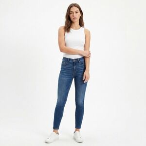 American Eagle Womens Curvy‎ High-Rise Jegging 2 Short Blue Next Level Stretch